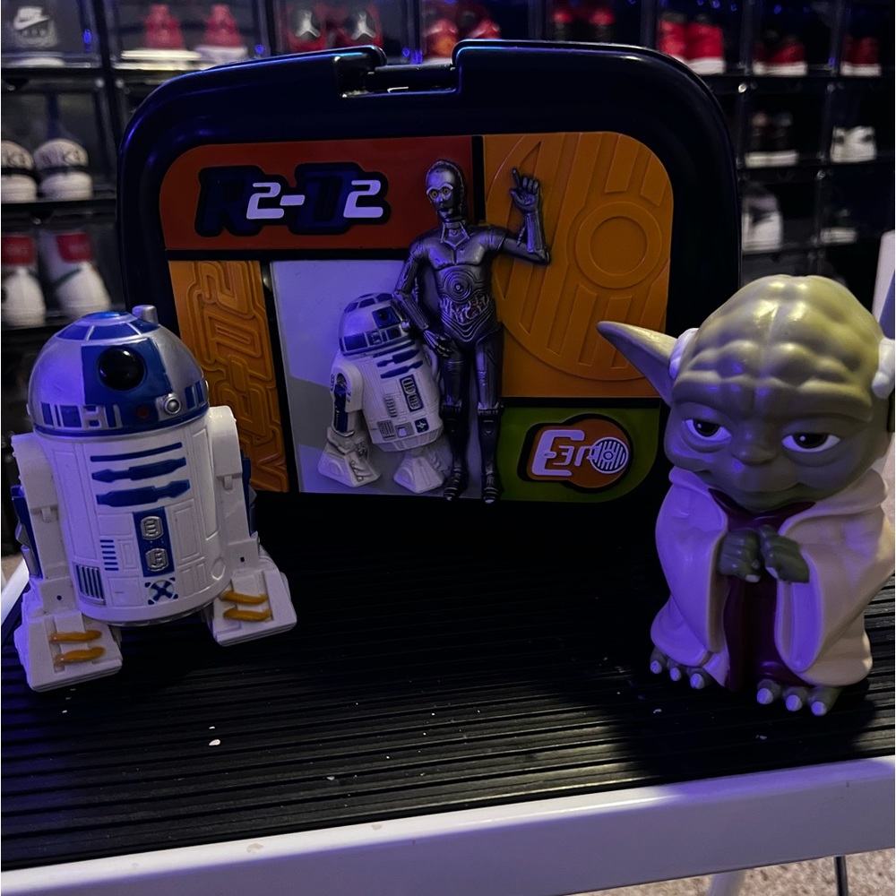 💥🔥Vintage Star Wars Yoda & R2D2 Flash Lights Set 2013 Jakks Pacific🔥💥